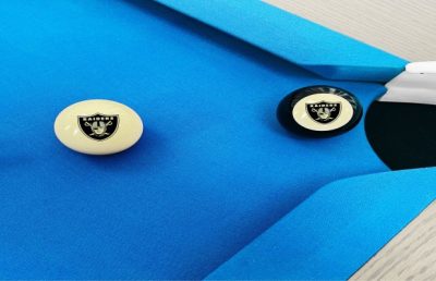 Las Vegas Raiders Logo Cue Ball & 8 Ball